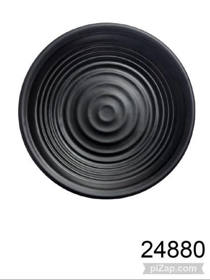 Imagen de BANDEJA MELAMINA REDONDA NEGRO 23CM 3.26